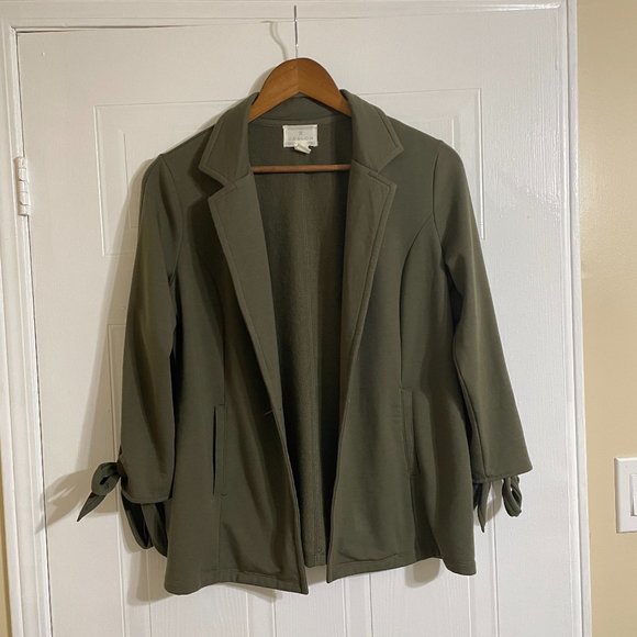 Caslon Olive Green Soft Blazer Jacket - Picture 1 of 6